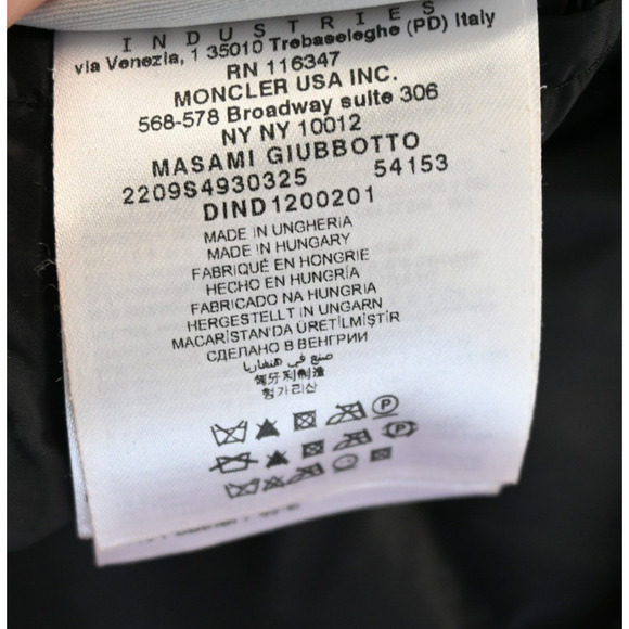 Moncler Bell Sleeve Coat Black Size Medium Fur Coat Longline Wool Sleeve - Picture 7 of 9